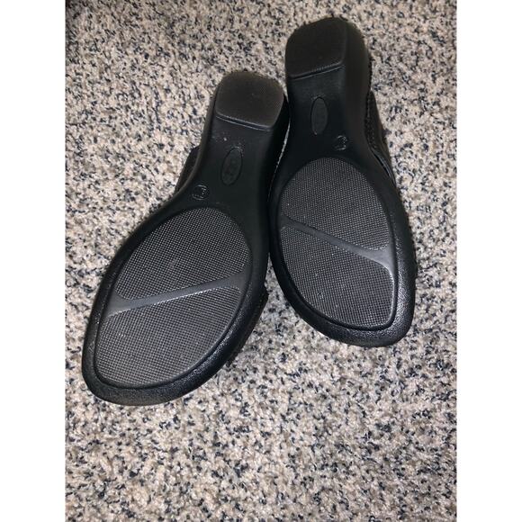 AirStep Black Leather Slide Sandals Women’s Comfort Slip On Wedge Size 9W - Picture 6 of 11